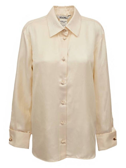 Toano Toano Silk Shirt White - MAX MARA - BALAAN 2