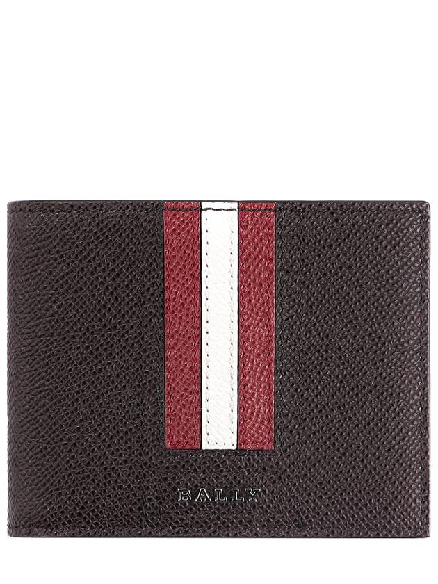 Tevye Leather Halfw Wallet Brown - BALLY - BALAAN 2