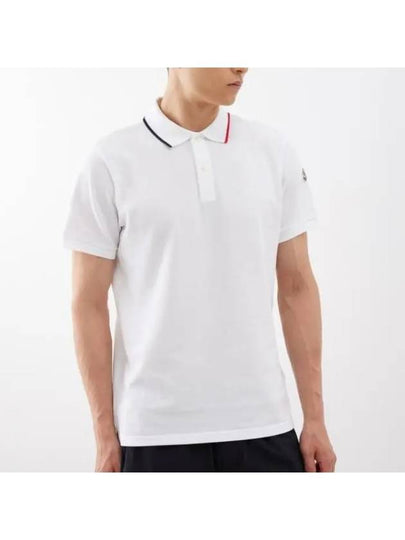 Logo Applique Polo Shirt White - MONCLER - BALAAN 2