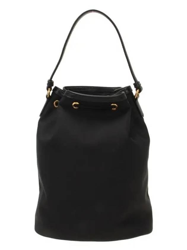 Logo Jacquard Duet Bucket Bag Black - PRADA - BALAAN 4