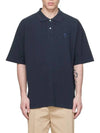 Bold Fox Head Patch Oversized Polo Shirt Navy - MAISON KITSUNE - BALAAN 4