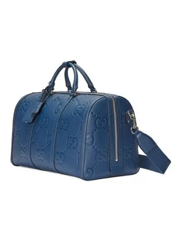 Jumbo GG Small Leather Duffel Bag Blue - GUCCI - BALAAN 5