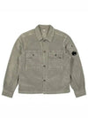 Corduroy Button Utility Shirt Jacket Grey - CP COMPANY - BALAAN 2