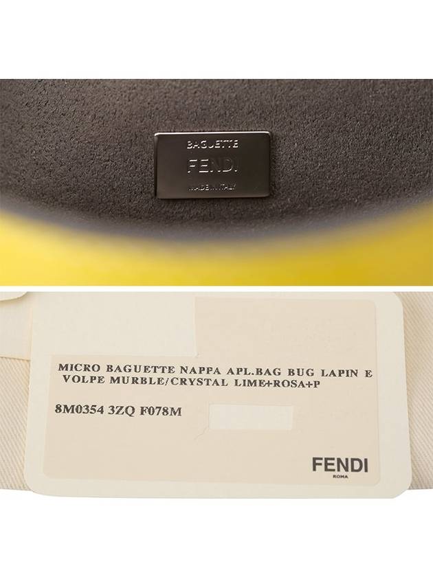 Monster Leather Shoulder Bag Yellow - FENDI - BALAAN 6