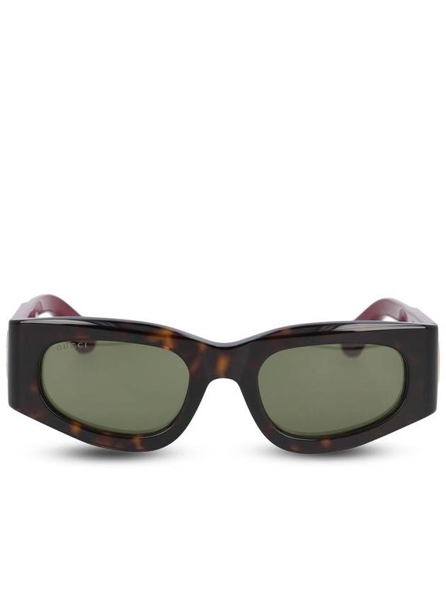 Eyewear Rectangular Frame Sunglasses Dark Green - GUCCI - BALAAN 2