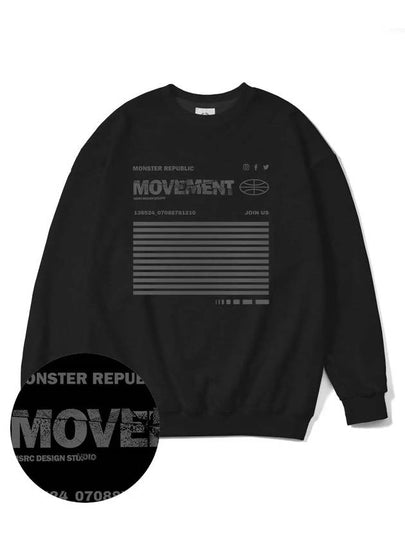 Social Stance Grey Overfit Sweatshirt Black - MONSTER REPUBLIC - BALAAN 2