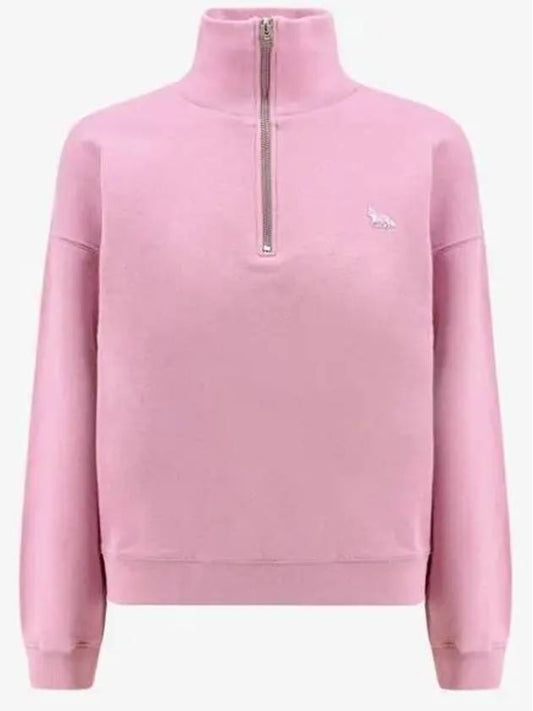 Baby Fox Half Zip Up Sweatshirt Pink - MAISON KITSUNE - BALAAN 2