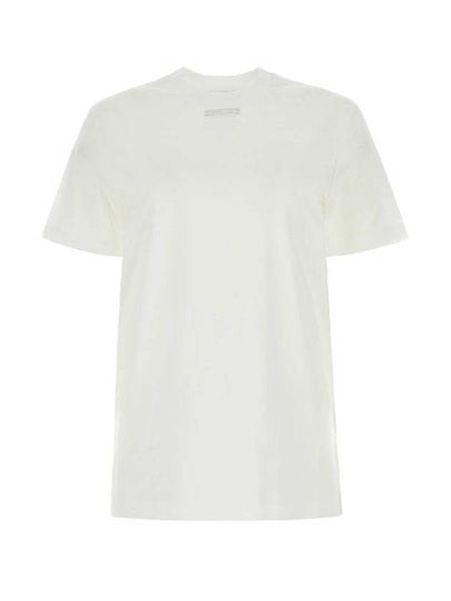 Triangle Logo Short Sleeve T-Shirt White - PRADA - BALAAN 2