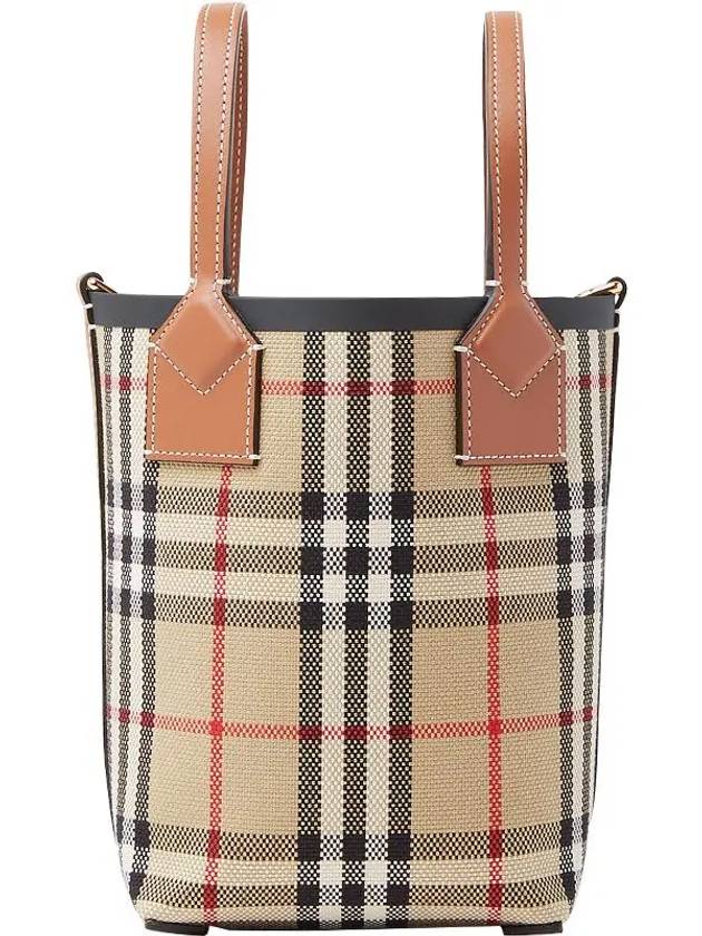 Mini London Tote Bag Archive Beige - BURBERRY - BALAAN 4