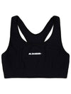 Women's Front Logo Sports Sleeveless Black - JIL SANDER - BALAAN 2