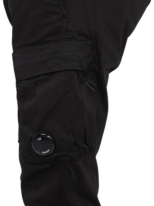 Stretch Sateen Ergonomic Cargo Pants Black - CP COMPANY - BALAAN 11