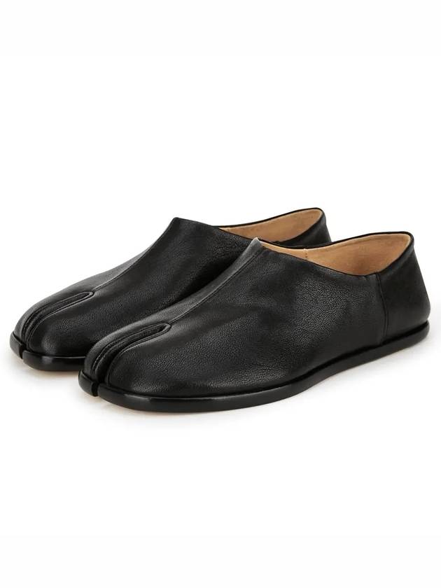 Tabi Babouche Leather Slippers Black - MAISON MARGIELA - BALAAN 2