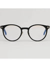 Blue light blocking glasses frame TF5996KB 001 round black horn rim Asian fit - TOM FORD - BALAAN 3