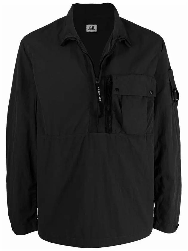 Men's Flat Nylon Lens Over Anorak Black - CP COMPANY - BALAAN 2