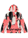 Penguins Hooded Fleece Jacket Pink - SUPREME - BALAAN 3