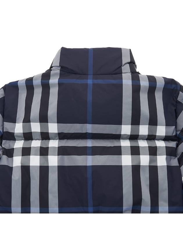 Night Check Crop Padding Dark Charcoal Blue - BURBERRY - BALAAN 8