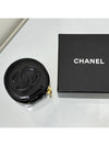 Black enamel 3rd division CC logo mini round cosmetic pouch coin purse 4VCHB32571 - CHANEL - BALAAN 2