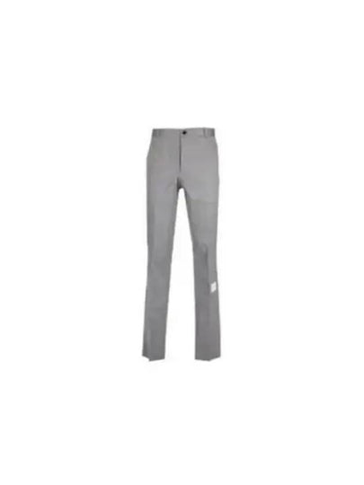 Men's Twill Unconstructed Cotton Straight Pants Grey - THOM BROWNE - BALAAN 2