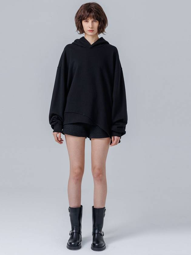 UNBALANCE HEM HOOD TSHIRTBLACK - PAGE STUDIO - BALAAN 3