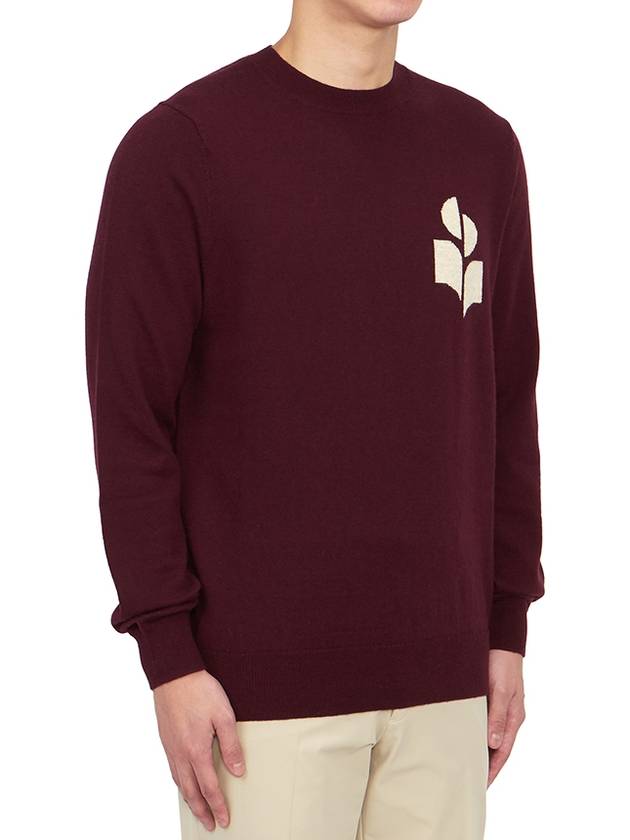 Evans Logo Crew Neck Knit Top Dark Plum - ISABEL MARANT - BALAAN 4