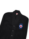 Paris Target Logo Cotton Cardigan Black - KENZO - BALAAN 8