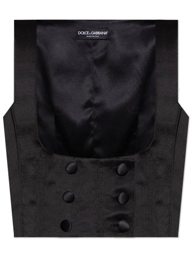 Dolce & Gabbana Silk Vest, Women's, Black - DOLCE&GABBANA - BALAAN 1