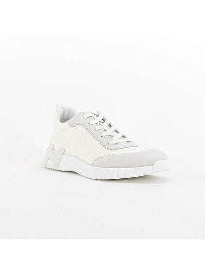 Bouncing Sneakers Mesh Suede Goatskin Blanc - HERMES - BALAAN 2