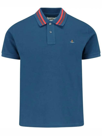 Classic ORB Logo Polo Shirt Dark Blue - VIVIENNE WESTWOOD - BALAAN 2