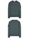 Wappen Patch Crew Neck Sweatshirt Dark Green - STONE ISLAND - BALAAN 5