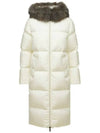 Women's Marrionier Fur Hooded Quilted Long Padding White - MONCLER - BALAAN 3