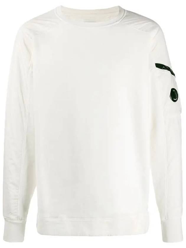 Patch Pocket Sweatshirt White 07CMSS118A 005114M 103 - CP COMPANY - BALAAN 1