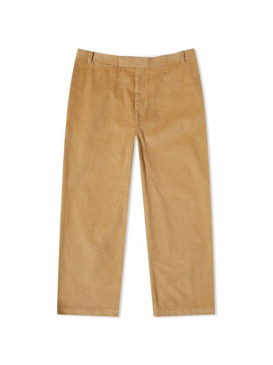 Men's Corduroy Straight Pants Beige - THOM BROWNE - BALAAN 1