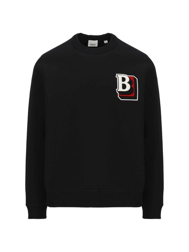 Men's Letter Graphic Knit Sweatshirt Black - BURBERRY - BALAAN 1