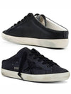 Superstar Sabot Suede Low Top Sneakers Black - GOLDEN GOOSE - BALAAN 2