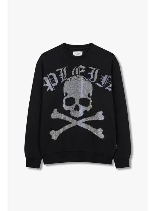 Men s Hotfix Skull Crew Neck Sweatshirt Black - PHILIPP PLEIN - BALAAN 1