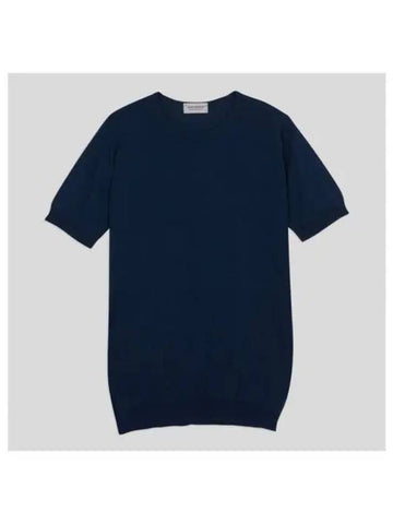 Belden knit t shirt indigo - JOHN SMEDLEY - BALAAN 1