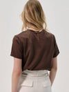 Soluv Logo Cuffed Half Sleeve T Shirt_Brown - SORRY TOO MUCH LOVE - BALAAN 4