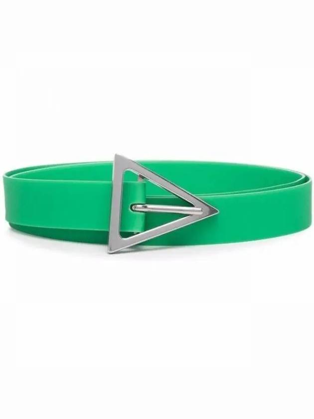 Triangle Buckle Rubber Belt Parakeet - BOTTEGA VENETA - BALAAN 2