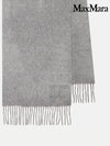 Wsdahlia Embroid M Logo Fringe Cashmere Muffler Light Grey - MAX MARA - BALAAN 3