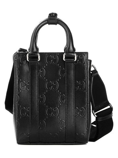 GG Embossed Mini Tote Bag Black - GUCCI - BALAAN 2