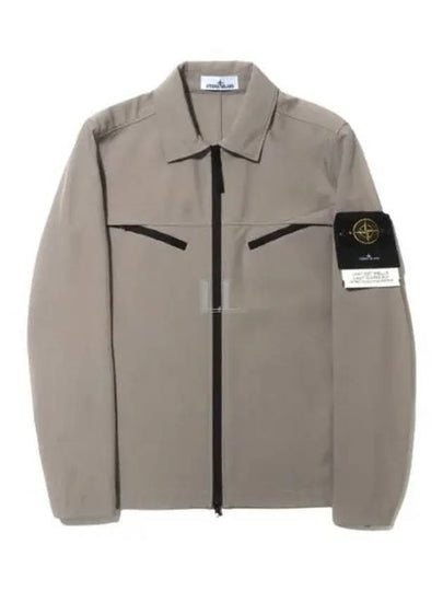 Light Soft Shell Shirt Jacket Dove Grey - STONE ISLAND - BALAAN 2