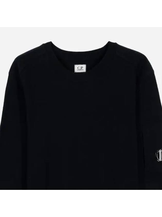 Lens Detail Crew Neck Knit Top Navy - CP COMPANY - BALAAN 3