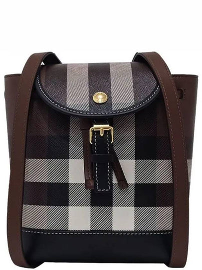 Check Mini Backpack Dark Brown - BURBERRY - BALAAN 2