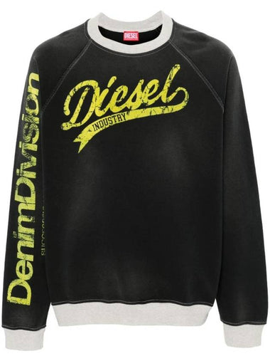 Flock Logo Sweatshirt A129020CLAD - DIESEL - BALAAN 1