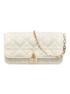 Lady Phone Pouch Latte Cannage Lambskin - DIOR - BALAAN 1