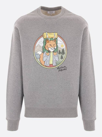 Rambling Fox Comfort Knit Top Sweatshirt Grey - MAISON KITSUNE - BALAAN 2