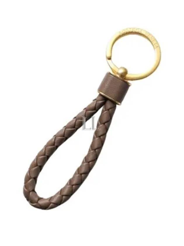 Intrecciato Lambskin Key Holder Brown - BOTTEGA VENETA - BALAAN 2