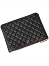 Medium Classic Clutch Bag Caviar Leather & Silver Black - CHANEL - BALAAN 3