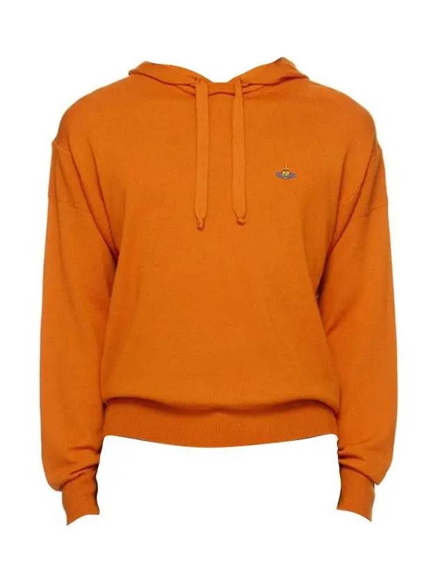 Embroidered Logo Virgin Wool Hoodie Orange - VIVIENNE WESTWOOD - BALAAN 3