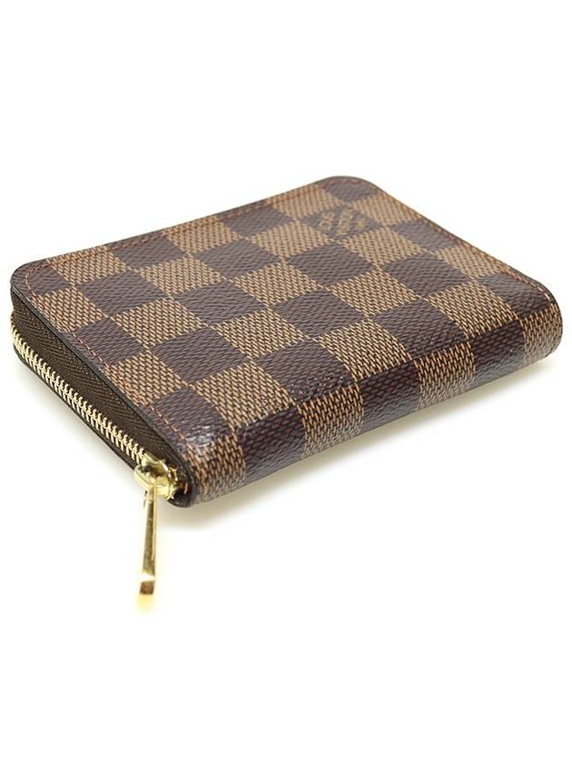 N63070 Damier Eben Canvas Zippy Coin Perth Half Wallet - LOUIS VUITTON - BALAAN 3